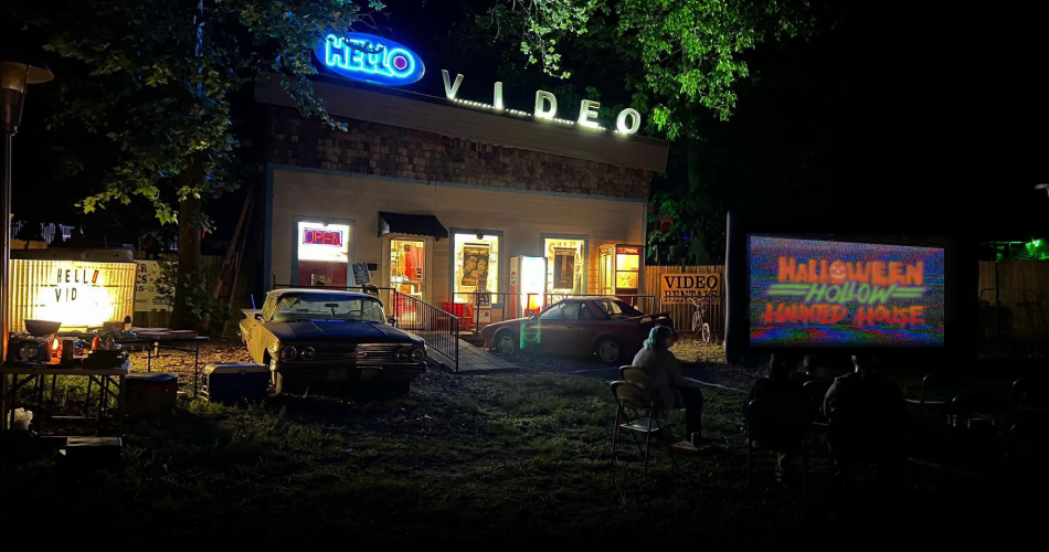 Movie Night at Halloween Hollow Haunted House